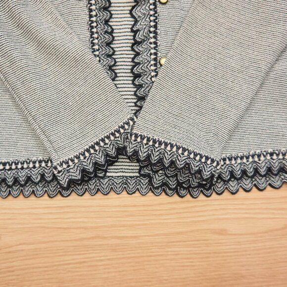 St John Collection by Marie Gray Wool Blend Knit Open Front Cardigan, Size 10 - Picture 6 of 10